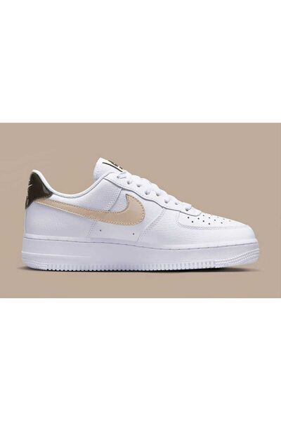 Nike Air Force 1 '07 Beyaz Bej Kadın Ayakkabı (Blue Sport )