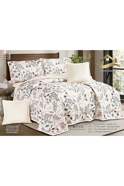 Afkar Albayet Nefren Premium Quality Velvet Compressed Bedding Set - 6 Pieces...