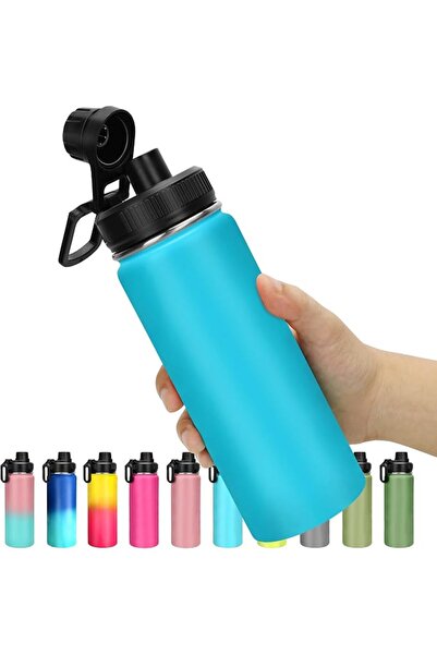 GENERAL 500ml Stainless Steel Water Bottle with Spout Lid by Zomike, Double W...