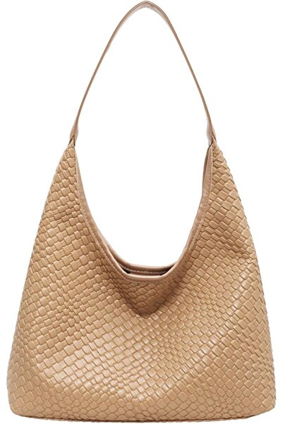 GENERAL Large Leather Handbag for Women, Top Handle Shoulder Bag, Big Capacit...