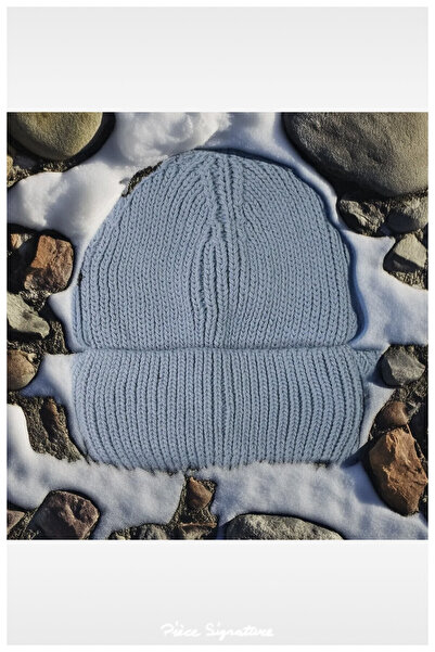 PIECE SIGNATURE Comfortable and Warm, Plain Washed Folded Beret (for Women an...