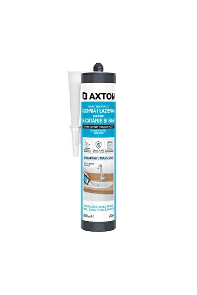 Axton Flexible sanitary silicone, aquastatic, anti-mold, for bathroom and kit...