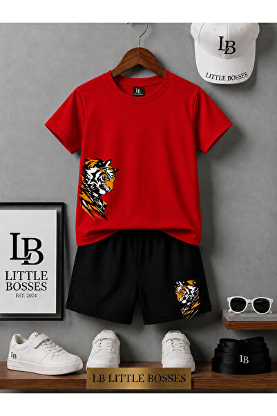 LB little bosses Summer Shorts T-Shirt Unisex (Side Print Tiger)