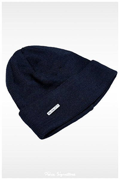 PIECE SIGNATURE Autumn Winter Soft Beret For Women And Men (Thin Navy Blue)