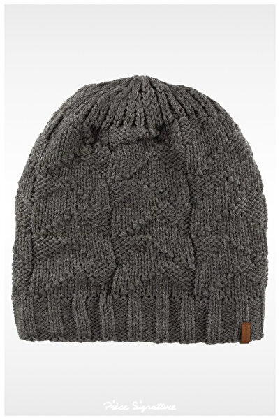 PIECE SIGNATURE Knitwear Lined, Motifed Beret for Women and Men