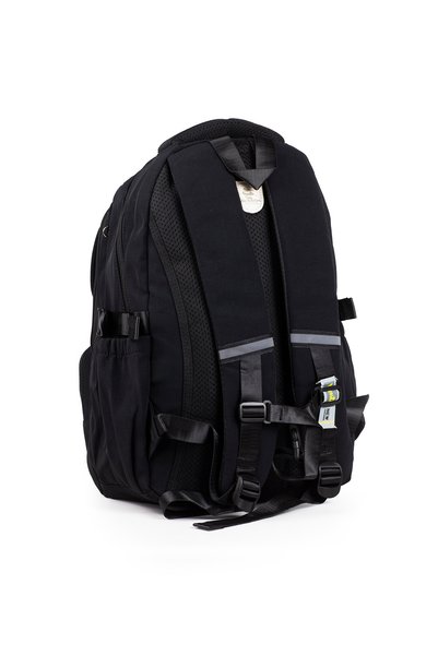 İMAKS Premium Imported Waterproof Fabric Multi-Compartment School, Sports, Travel, Laptop Backpack Black 15F
