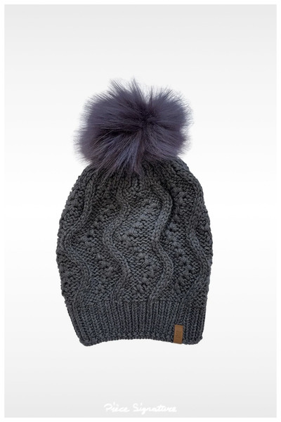 PIECE SIGNATURE Winter, Knitted Solid Color Ski Beanie for Women