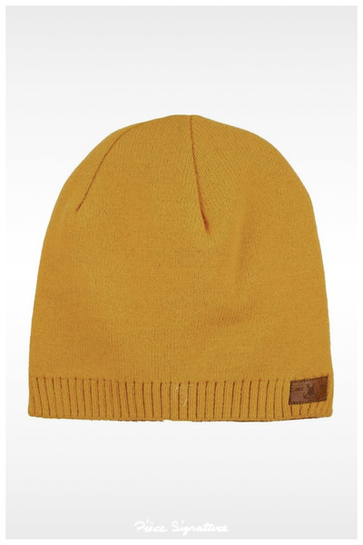 PIECE SIGNATURE Unisex Children's Elastic Soft Beret 3-8 Years Old (Mustard)