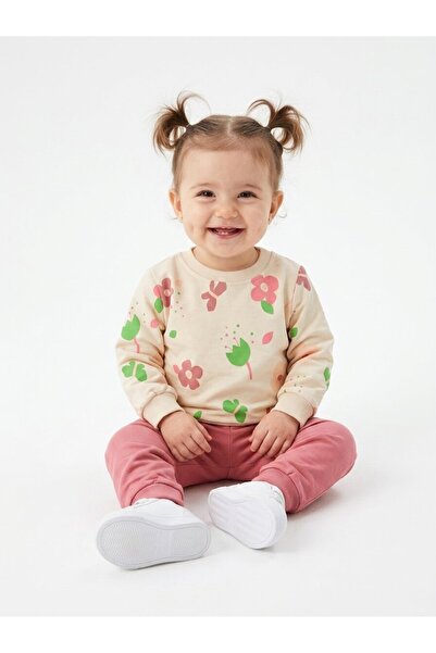Kids Kingdom Cotton Floral Detailed 2-Piece Baby Girl Set