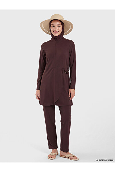 LC Waikiki Nevavm Women's Hijab Swimsuit Set with High Neck and a Difference ...