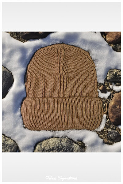 PIECE SIGNATURE Comfortable and Warm, Plain Washed Folded Beret (for Women an...