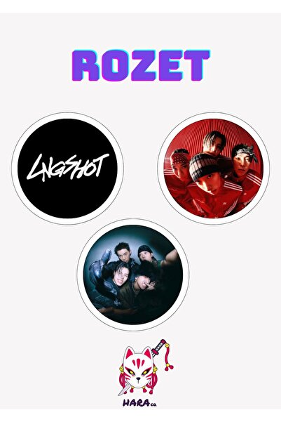 Hara Company Lngshot KPOP Grubu Rozet Seti / Çanta Süsü