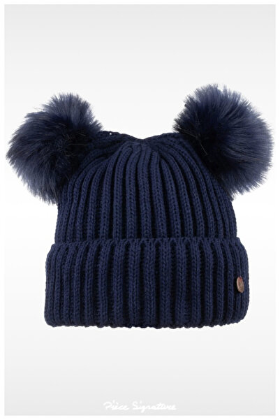 PIECE SIGNATURE Women's Double Pompom Beret