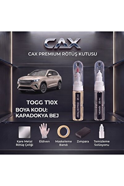 caxcolors CAX Premium TOGG Uyumlu Rötüş Boyası Seti - TOGG T10X KAPADOKYA BEJ