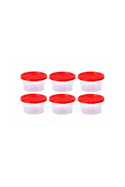 Akyüz Plastik 🥣   Set of 6 Mini Storage Containers 200 ml |   Breakfast, Picnic and Nutrition Container, Snack Bowl
