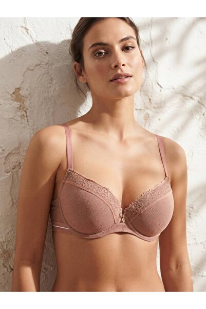 nixci intimates %100 Pamuklu Balenli Push Up Dolgulu Dantel Detaylı Sütyen 75...