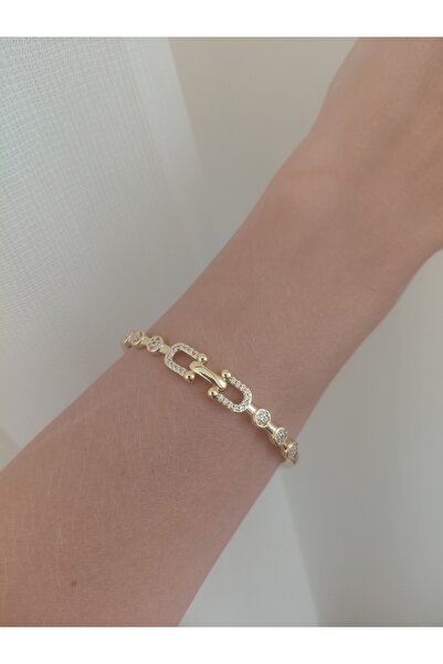 lavante butik kendini özel hisset Women's Steel Handcuff Bracelet with Zircon...