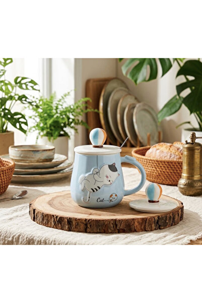 Mihristore Kedi Tasarımlı Sevimli Kupa Bardak Seramik Pinterest Kupa Bardak K...