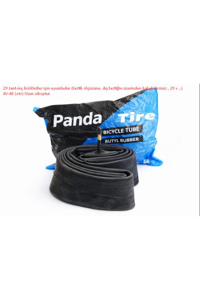Panda 29x2.10 Bisiklet İç Lastiği AV 48 Uzun Sibop