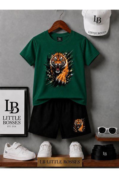 LB little bosses طقم علوي للجنسين (كابيلان)