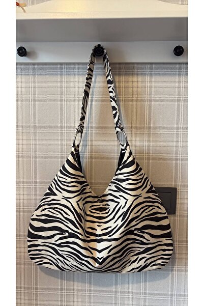 MUTE BAG Zebra Desen / Zebra Desen Omuz Çantası (28*49)