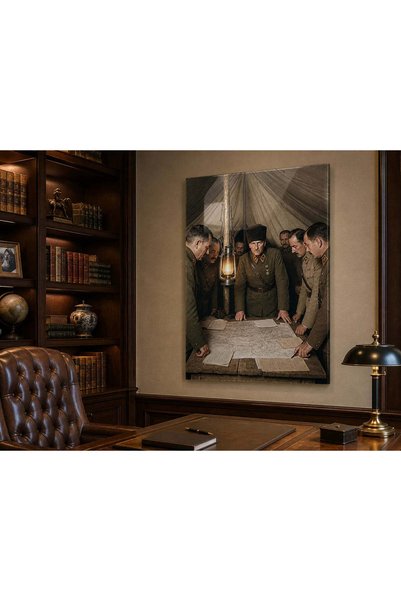 Genel Markalar Atatürk Karargâh ve Millî Mücadele Temperli Cam Tablo
