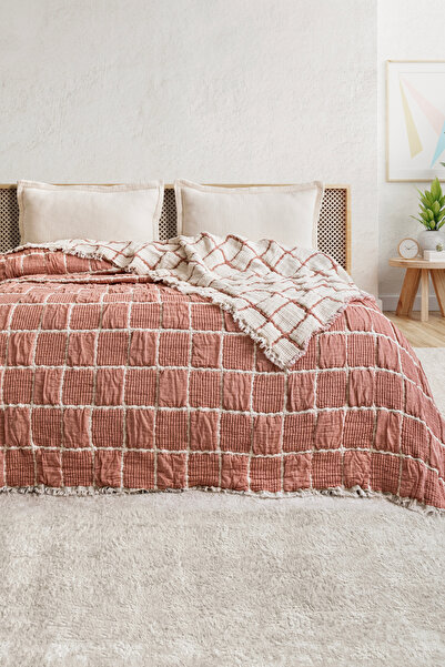 DB DANLA BALDİ Home Collection Pătură de muselină cu model pătrat, 8 straturi...