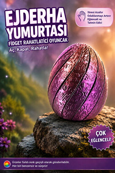 Loresia Fidget Rahatlatıcı Oyuncak Ejderha Yumurtası, Açılır Kapanır Stres Oy...