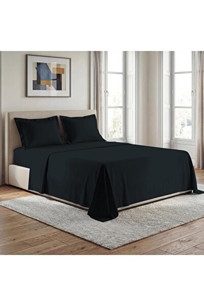 GENERAL 100% Cotton Super King Size Bed Sheet Set 400 Thread Count Cotton Sat...