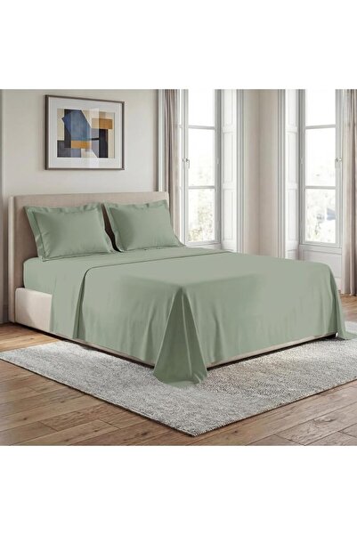 GENERAL 100% Cotton Super King Size Bed Sheet Set 400 Thread Count Cotton Sat...