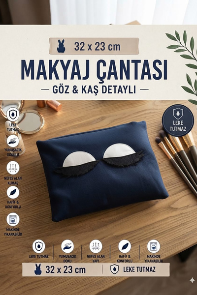 Nisahometeks Makeup Bag (Velvet Fabric 32 X 23 cm)