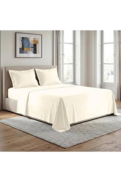 GENERAL 100% Cotton Super King Size Bed Sheet Set 400 Thread Count Cotton Sat...