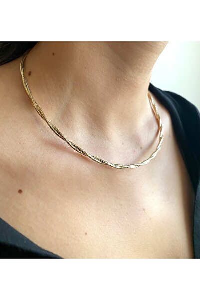 milayk Xuping Double Layered Chooker Gold Necklace