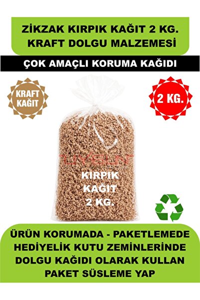 Uygun Kutu ve Ambalaj 2 Kg. Z Zigzag Kırpık Kağıt, Hediye Kutusu Süsleme Kağı...