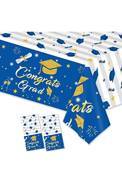 GENERAL 2024 Graduation Party Disposable Plastic Tablecloth Tablecloth for Gr...