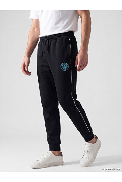LC Waikiki Nevavm Farkıyla Xside Active Black Printed Tight & Slim Men's Jogg...