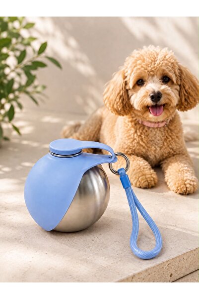 HAYHAYPETSHOP Köpek Suluğu 285 ML Katlanabilir Silikon Su Kabı Paslanmaz Çeli...