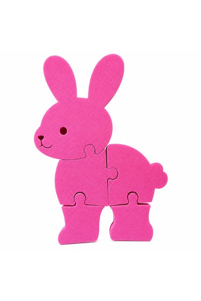 EDKZEKA Cute Rabbit 3D Printing Puzzle – 5-Piece Educational Children's Puzzl...