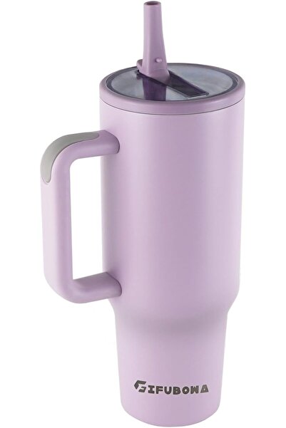 GIFUBOWA 40oz Tumbler with Handle and Straw Lid Double Wall Vacuum Reusable S...