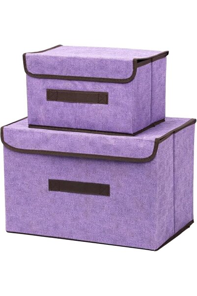 GENERAL Foldable Fabric Storage Box with Lids Collapsible Fabric Storage Box ...