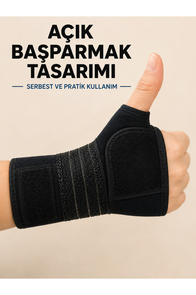 Lisinya Avuç İçi Destekli El Bilekliği Metal Destekli Ayarlanabilir Bilek Ate...