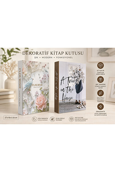 NARİBA Set de 2 cutii decorative pentru cărți