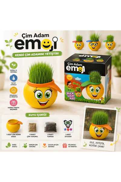 Genel Markalar Çim Adam Seti – Çimlendirme ve Yetiştirme Eğitici Çocuk Aktivi...