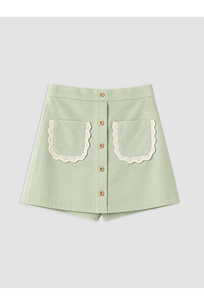 LC Waikiki Nevavm Gabardine Girls' Shorts Skirt with a Difference