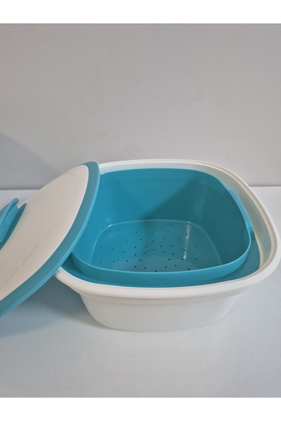 Tupperware Şık servis süzgeçli , süzme yoğurt kabı