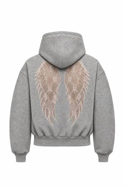 SEFUR Wing Back Detail Lace Sweatshirt