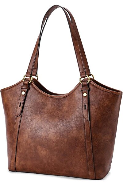 GENERAL Large Tote Bag for Women Trendy Vegan Leather Top Handle Handbag with...