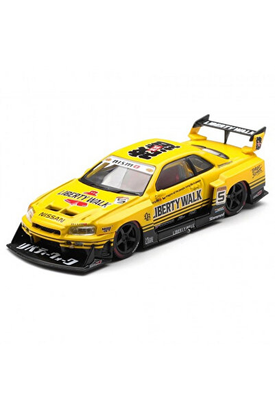 Generic Brand Model Car 1/64 Lb-Er34 Super Silhouette Skyline Sport Yellow