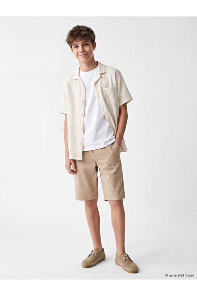 LC Waikiki Elastic Waist Boy's Gabardine Shorts