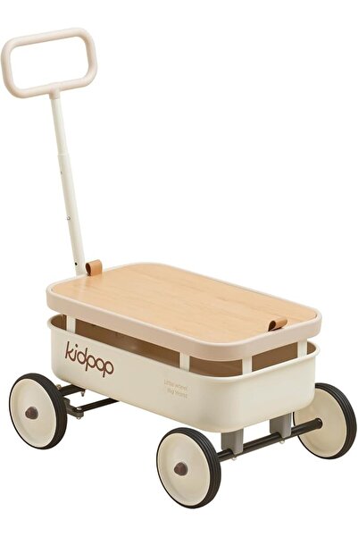 KIDPOP عربة أطفال 3 في 1 من PULA-Wild للأطفال من 2.5 إلى 8 سنوات، مع غطاء خشب...